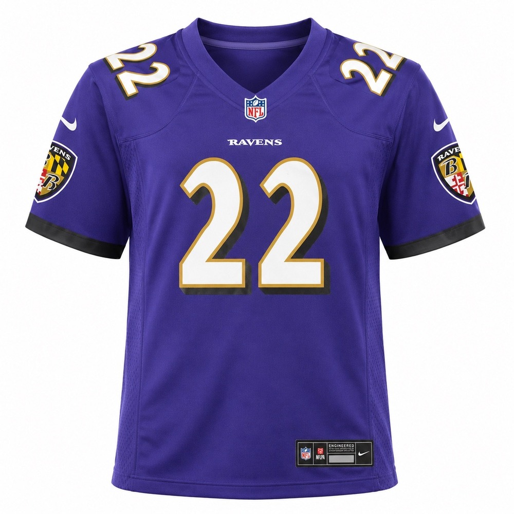 Nike NWT Baltimore Ravens Derrick Henry 22 Purple NFL Jersey Mens XXL sportswear